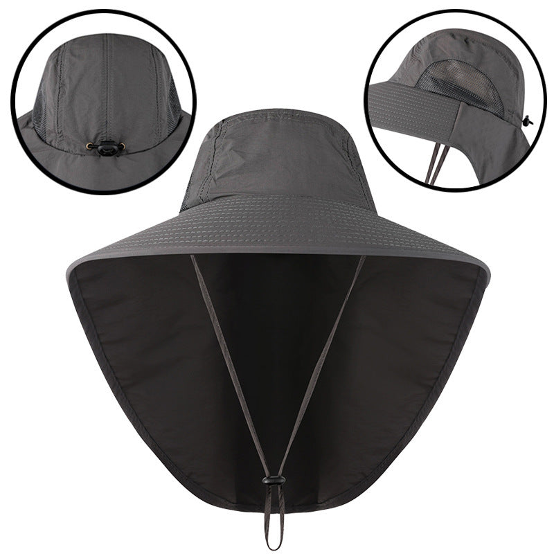 Quick-Drying Sun Hat with Neck Flap for Outdoors