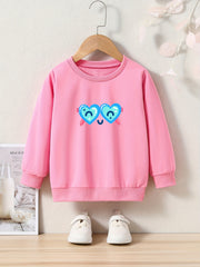 OERYUI Kids Cartoon Sunglasses Graphic Sweatshirt