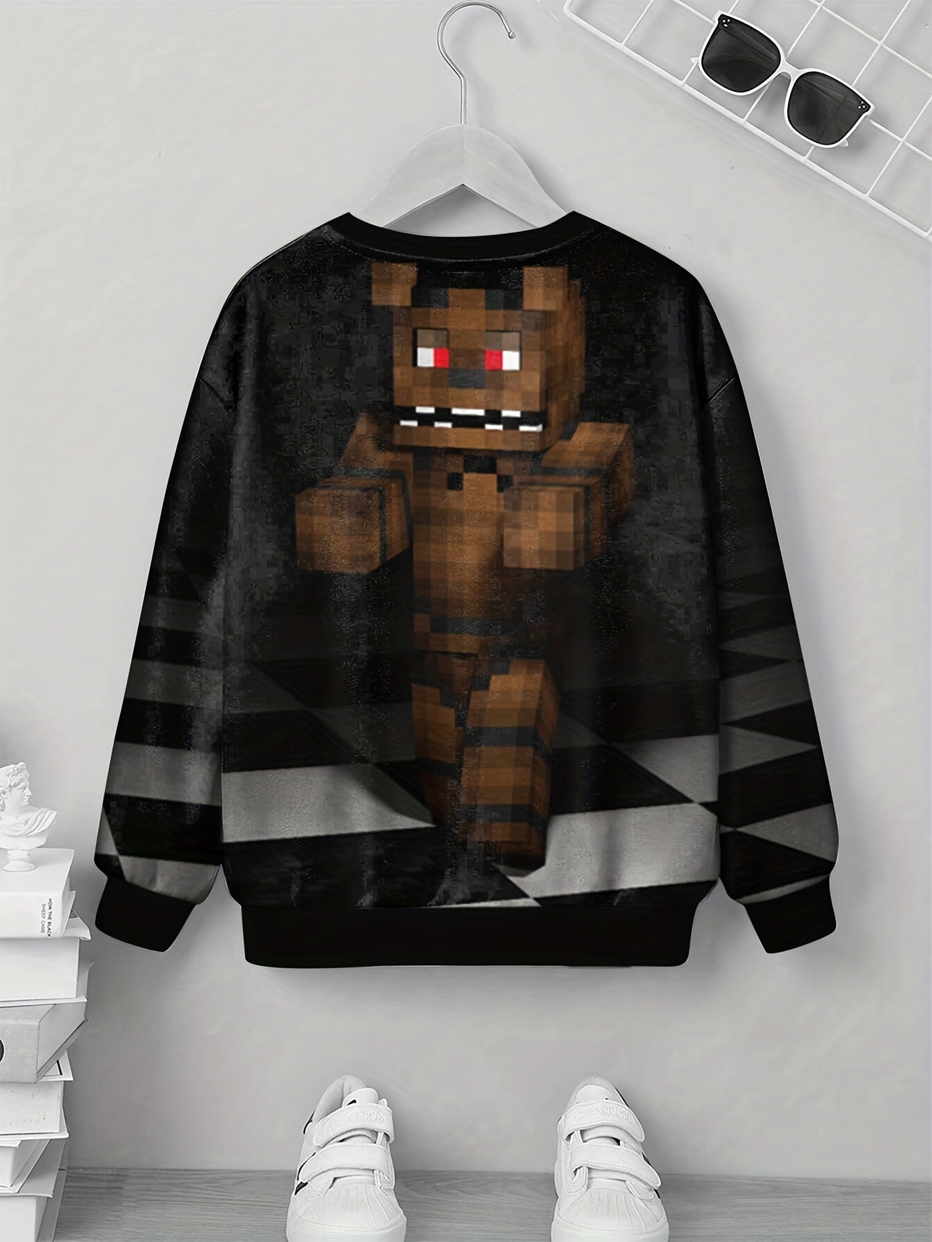 Teens Little Monster 3D Print Sweatshirt Kids Casual Pullover