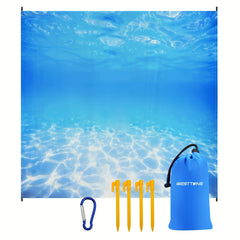 Waterproof Foldable Beach Mat Plaid Outdoor Camping