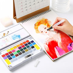 36 Colors 48 Solid Watercolor Paint Set for Kids Adults Beginners Artists