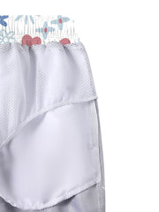 Floral Pattern Quick Drying Mesh Lining Swim Trunk Men's Swimwear