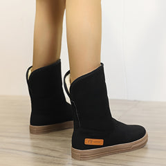 Women's Letter Patched Non-slip Snow Boots and Mid Calf Boots