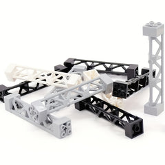 8 ABS Building Blocks 2x2x10 Support Poles and Brackets