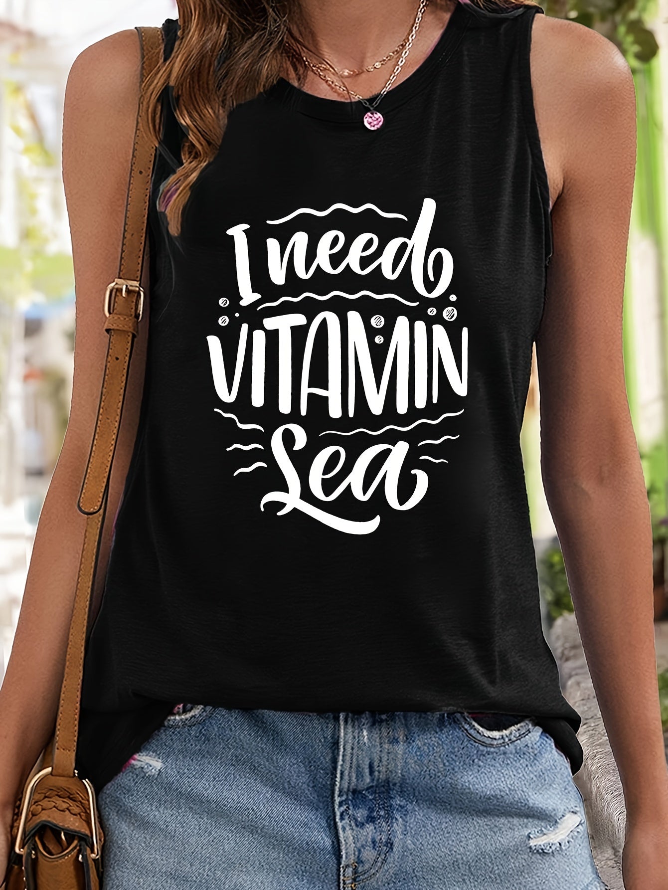 Sleeveless Sports Vest Round Neck Casual Top