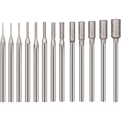 13-Piece Diamond Sanding Bits Set for Jade Carving & Stone Polishing