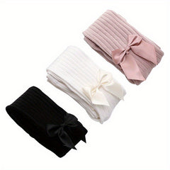 3 Pairs Girls Pantyhose Baby Pantyhose Bow Spring Autumn Leggings