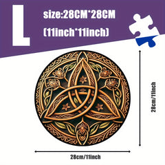 Vintage Art Wooden Puzzle Celtic Knot Stress Relief Activity Festive Gift