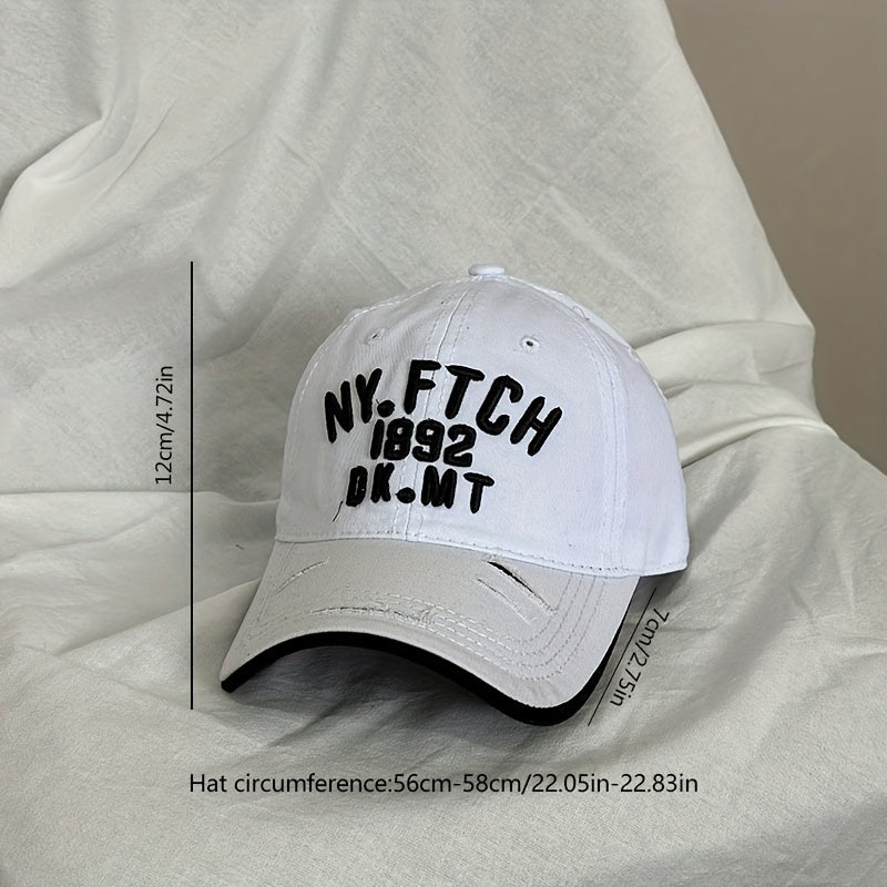 Unisex Sunshade Breathable Baseball Cap With Letter Embroidery