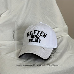 Unisex Sunshade Breathable Baseball Cap With Letter Embroidery