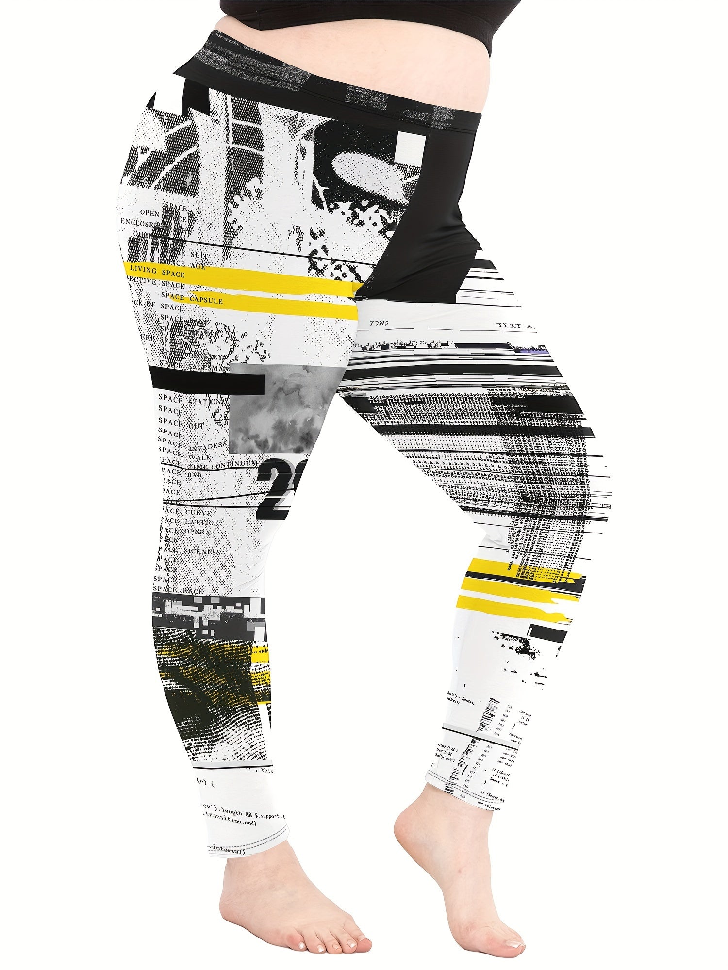 Random Print High Rise Leggings