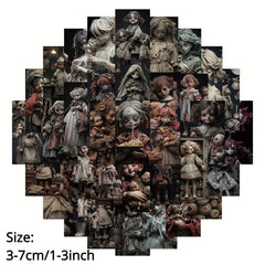60pcs Horror Doll Graffiti Stickers Waterproof DIY Creative Toys