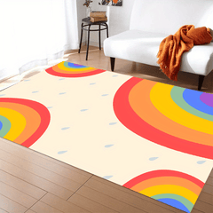 Soft Fluffy Rainbow Large Carpet Area Carpet Non Slip Living Room Bedroom