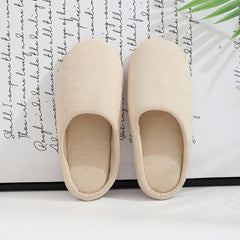 Solid Closed Toe Memory Foam Home Slippers