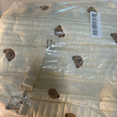 Bear Embroidered Mummy Bag Baby Stroller Hanging Diaper Bag