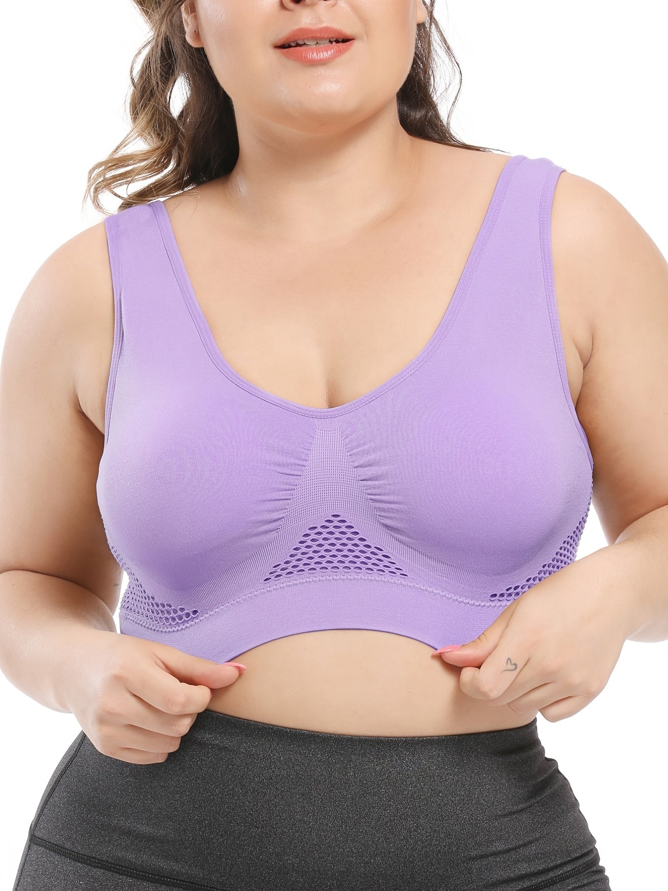 3 Pack Plus Size Casual Bras Set Breathable Sports Bra 3pcs Set