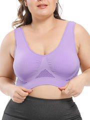 3 Pack Plus Size Casual Bras Set Breathable Sports Bra 3pcs Set