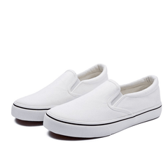 Women's Canvas Slip on Casual Shoes Low Top Round Toe Flat Walking Sneakers