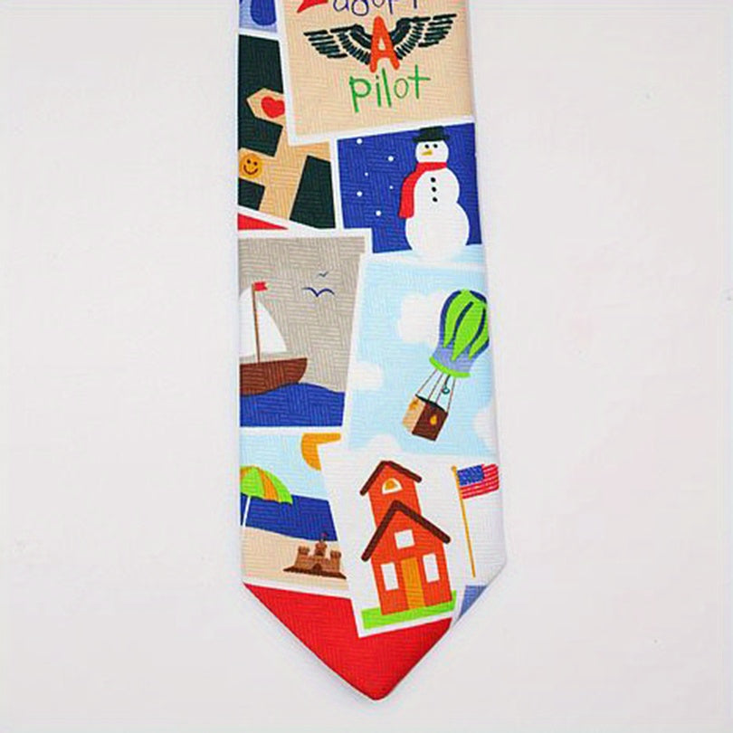 Men's Duck Snowman Necktie for Wedding Party Outfit