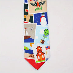 Men's Duck Snowman Necktie for Wedding Party Outfit