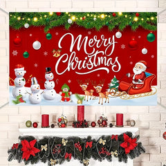 Christmas Santa Claus Driving Decorative Banner Background