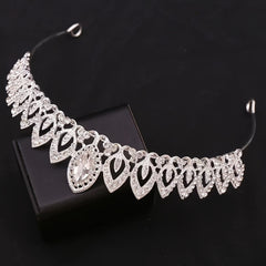 Crystal Crown Rhinestones Tiara Headband Bridal Wedding Veil