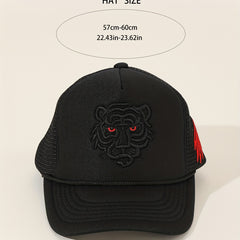 Tiger Embroidery Baseball Cap Hip Hop Dad Hat Mesh Trucker Hats