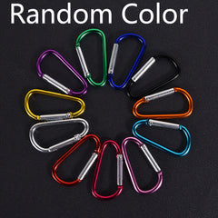 2pcs Random D-shaped Quick Hanging Buckle Aluminum Alloy Carabiner