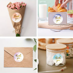500pcs Colorful Thank You Sticker Seal Roll Paper Packaging Decoration Label