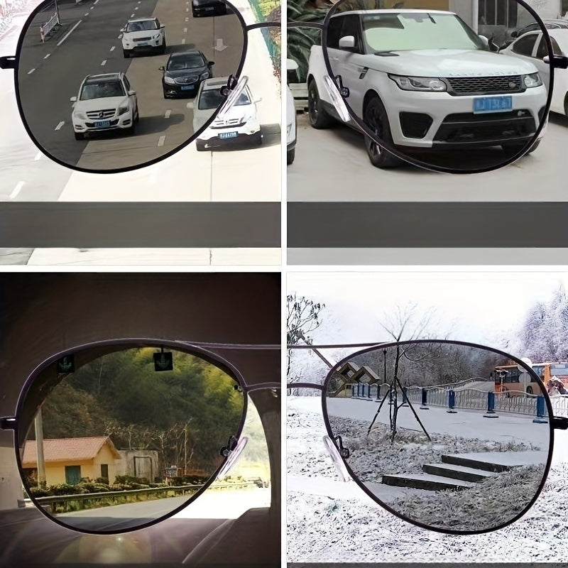 1pc Men's Outdoor Dual-Use Polarized Sunglasses Night Vision Sun Protection