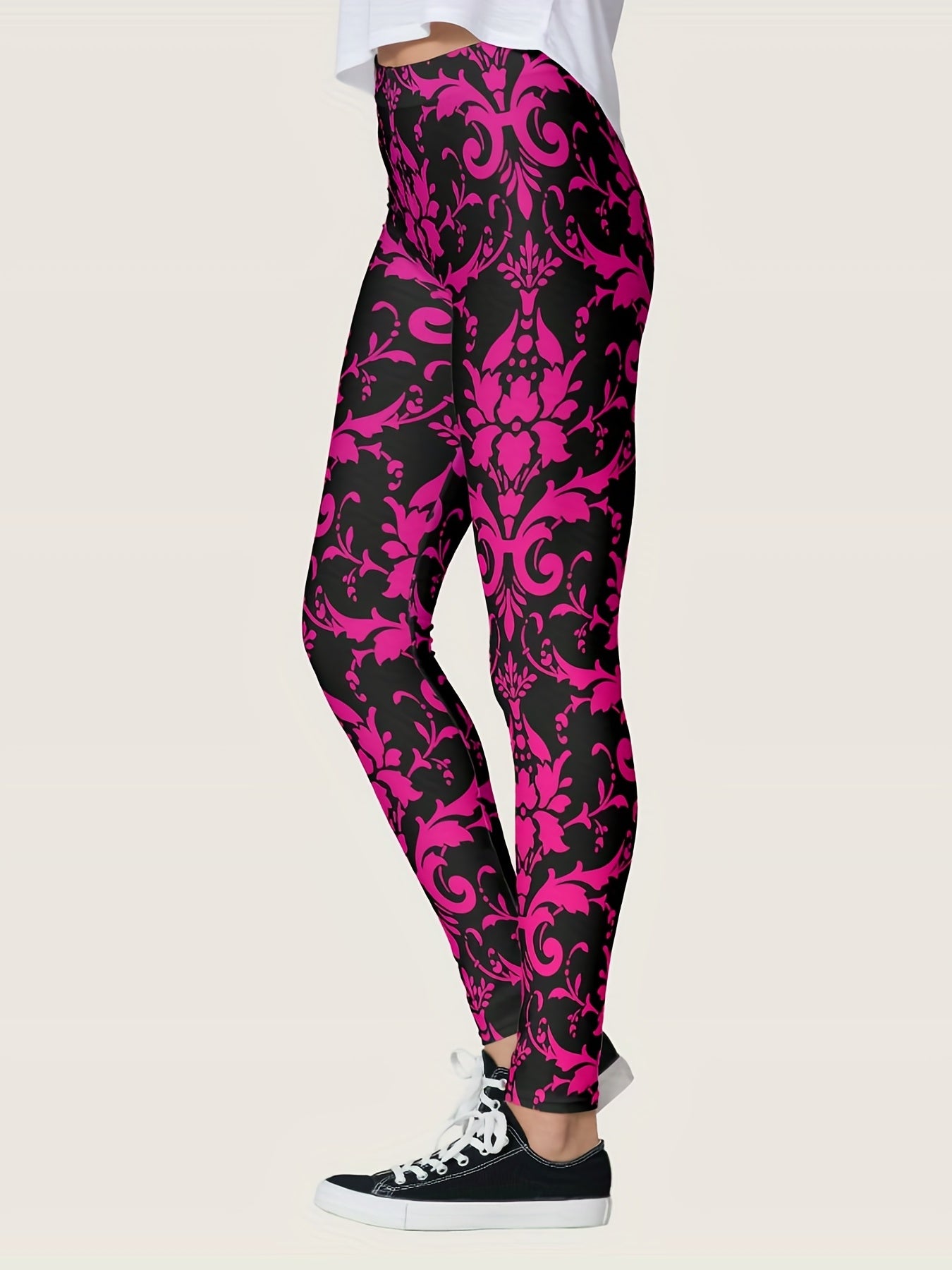 Geometric Pattern Yoga Leggings Sports Gym Tight Pants