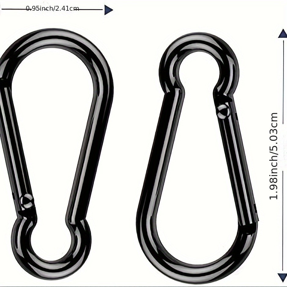 6pcs Aluminum Alloy Clip Buckle Key Chain for Outdoor Activities