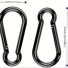 6pcs Aluminum Alloy Clip Buckle Key Chain for Outdoor Activities