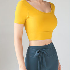 Yoga Sports Slimming Top Hollow Back Breathable Crop Top