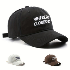 Letter Embroidery Unisex Baseball Cap Solid Casual Dad Hats Adjustable Sun Hats