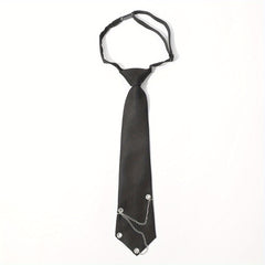 Gothic Chain Decor Neck Tie Casual Wear