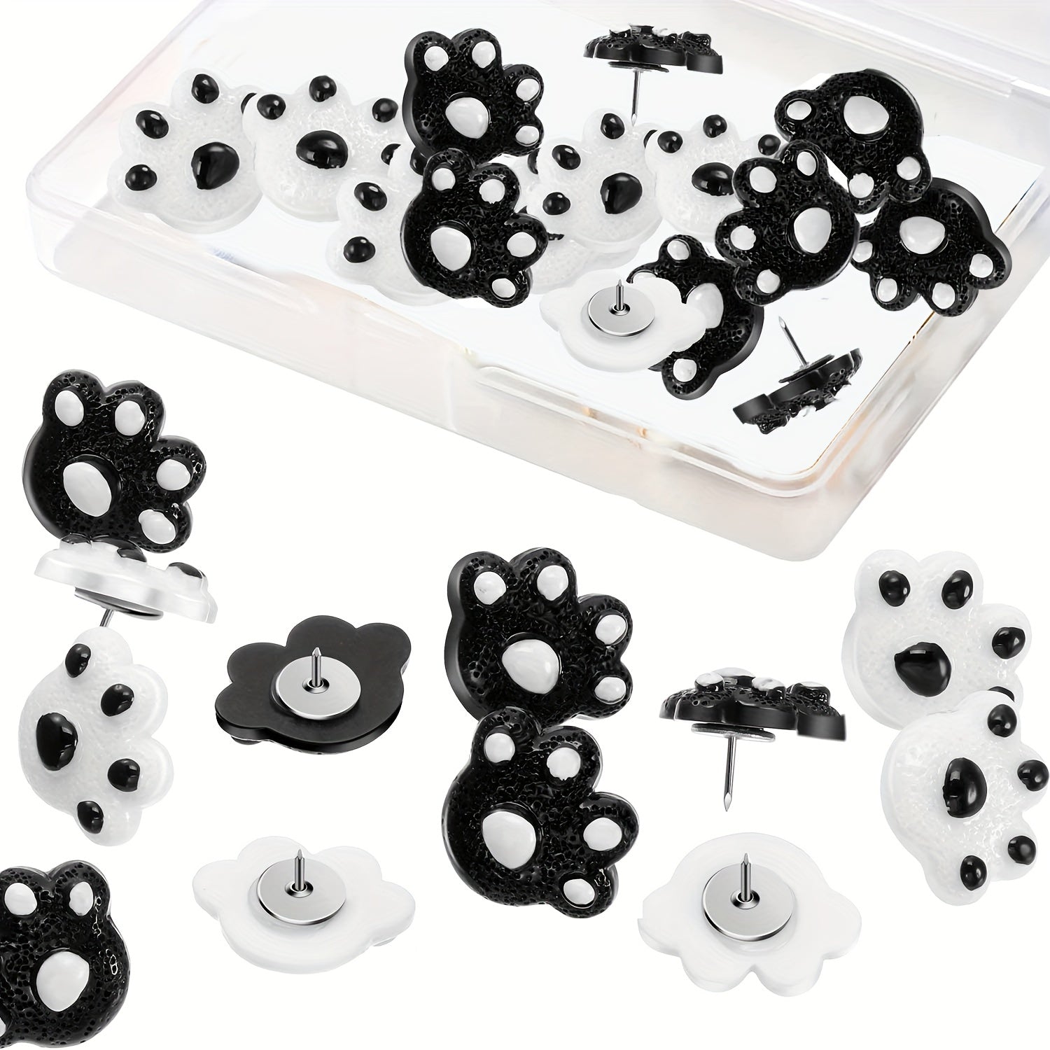 20pcs Animal Paw Push Pins for Cork Board, School Supplies & Office Decoration