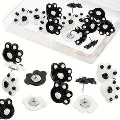 20pcs Animal Paw Push Pins for Cork Board, School Supplies & Office Decoration