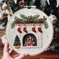 Christmas Embroidery Kit for Adults and Beginners - Seasonal Decoration DIY Set