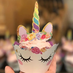 12pcs Unicorn Cake Toppers Cupcake Decorations Unicorn Themed Cake Decorations