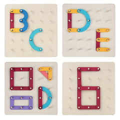 Montessori Pegboard Puzzle Set for Early Education