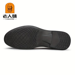 LAORENTOU Men's Leather Beach Sandals Non Slip Comfy Summer Shoes