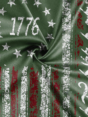 Flag Pattern Print Men's Short Sleeve T-shirt