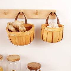 Vintage Woven Basket for Storage Hand Woven Ginger and Garl