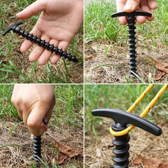 10pcs Outdoor Camping Pegs Screw Stakes for Tent
