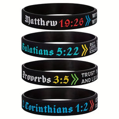 Christian Bible Silicone Bracelet for Praying