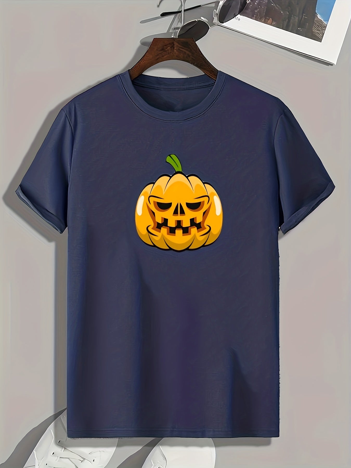 Halloween Pumpkin Print Men's Graphic T-shirt