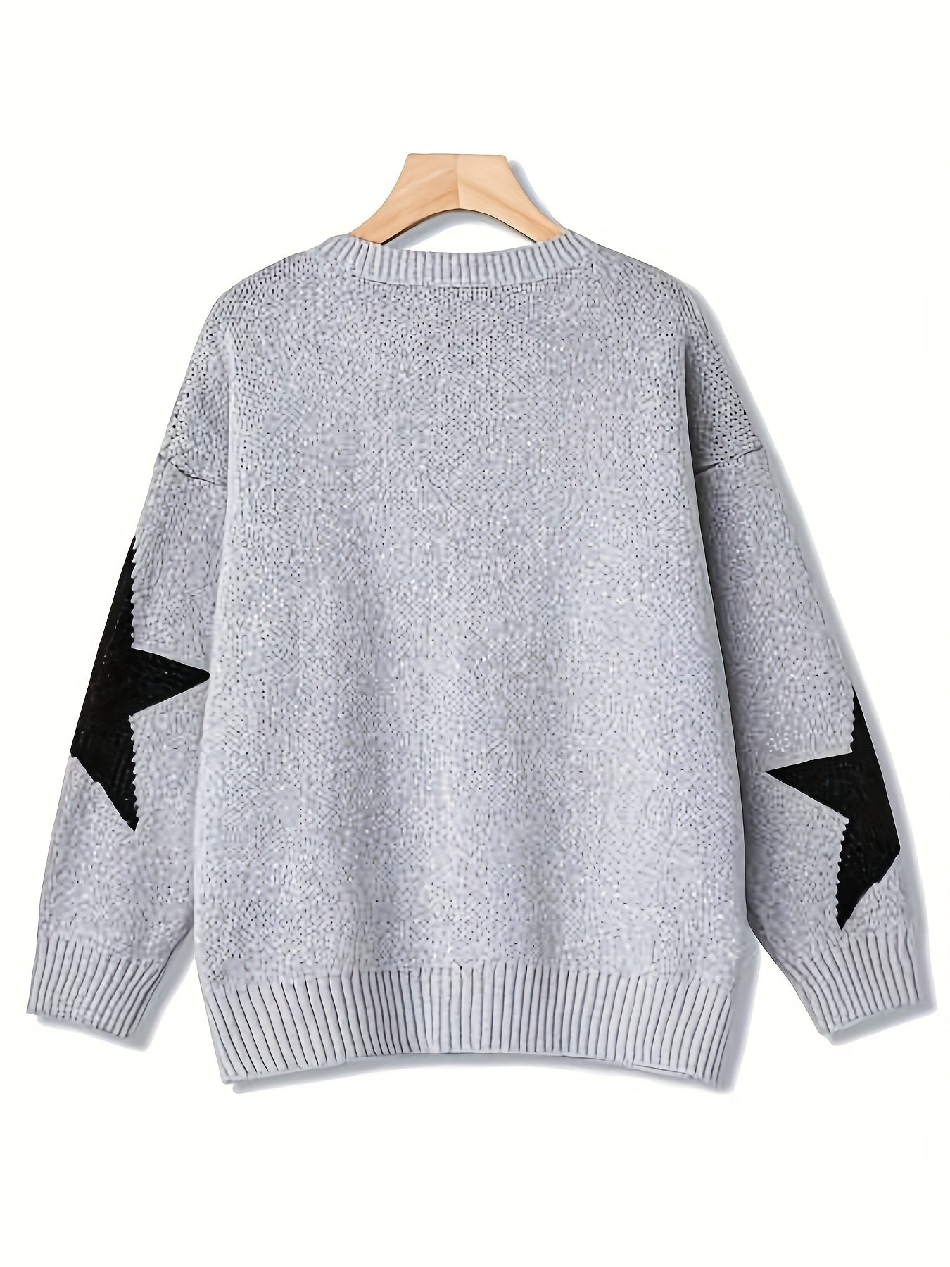 Casual Star Pattern Long Sleeve Pullover Jumper