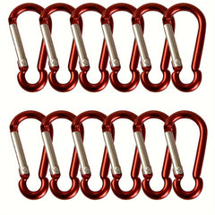 12pcs Aluminum Carabiner Snap Hook Keychain Outdoor Camping