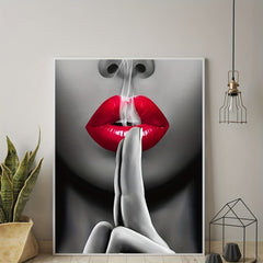 Sexy Red Lips Wall Art Print for Bedroom Living Room